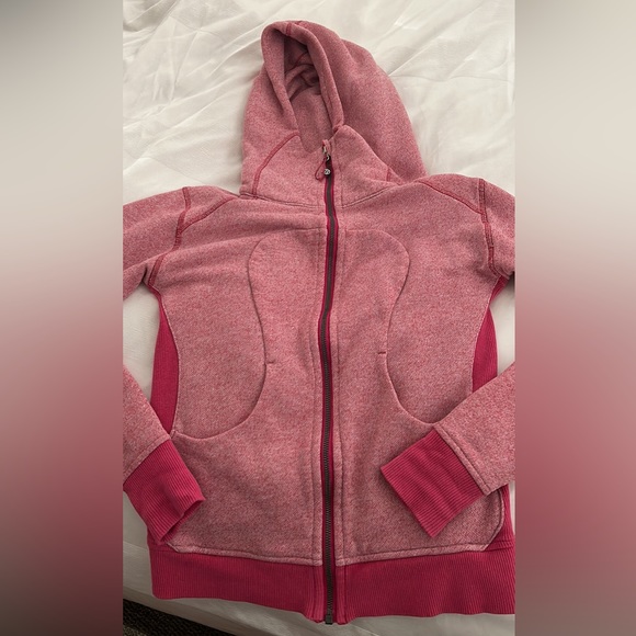 PINK LULULEMON HOODIE - Picture 1 of 4